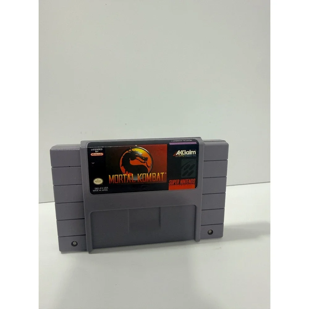 Nintendo Mortal Kombat Video Game SNES Gray Good SNS-KX-USA Fighting Game
